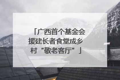 广西首个基金会援建长者食堂成乡村“敬老客厅”
