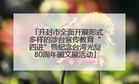 开封市全面开展形式多样的涉台宣传教育“四进”暨纪念台湾光复80周年图文展活动