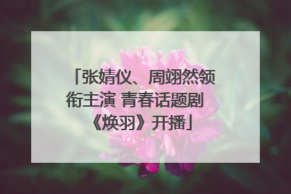 张婧仪、周翊然领衔主演 青春话题剧《焕羽》开播