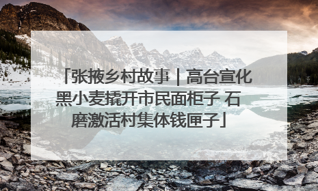 张掖乡村故事｜高台宣化黑小麦撬开市民面柜子 石磨激活村集体钱匣子