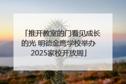推开教室的门看见成长的光 明德金鹰学校举办2025家校开放周