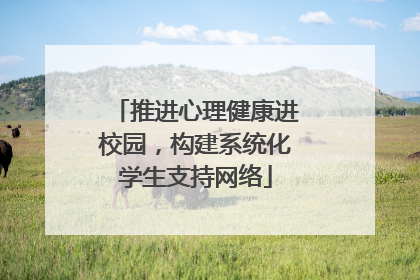 推进心理健康进校园，构建系统化学生支持网络