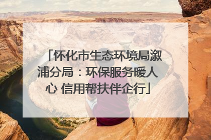 怀化市生态环境局溆浦分局：环保服务暖人心 信用帮扶伴企行