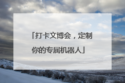 打卡文博会，定制你的专属机器人