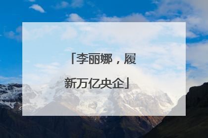 李丽娜，履新万亿央企
