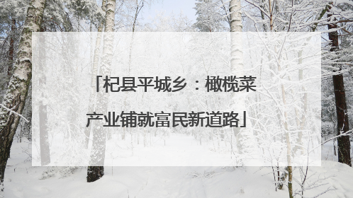 杞县平城乡：橄榄菜产业铺就富民新道路