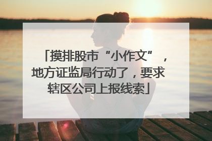 摸排股市“小作文”，地方证监局行动了，要求辖区公司上报线索