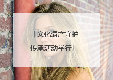 文化遗产守护传承活动举行