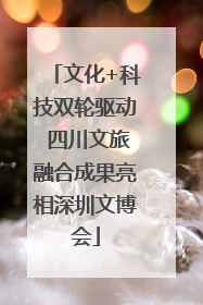 文化+科技双轮驱动 四川文旅融合成果亮相深圳文博会