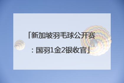 新加坡羽毛球公开赛：国羽1金2银收官
