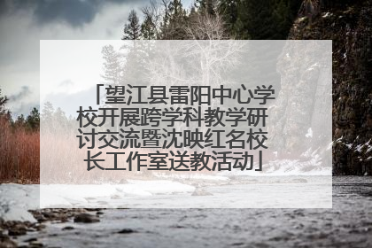 望江县雷阳中心学校开展跨学科教学研讨交流暨沈映红名校长工作室送教活动