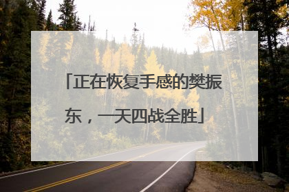 正在恢复手感的樊振东，一天四战全胜