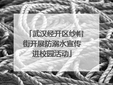 武汉经开区纱帽街开展防溺水宣传进校园活动