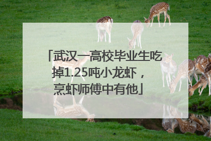 武汉一高校毕业生吃掉1.25吨小龙虾，烹虾师傅中有他