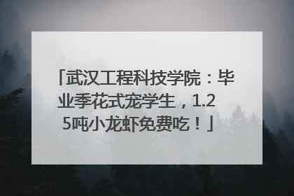 武汉工程科技学院：毕业季花式宠学生，1.25吨小龙虾免费吃！