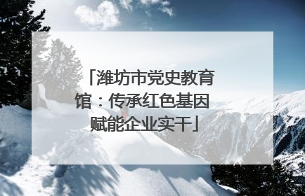 潍坊市党史教育馆：传承红色基因 赋能企业实干
