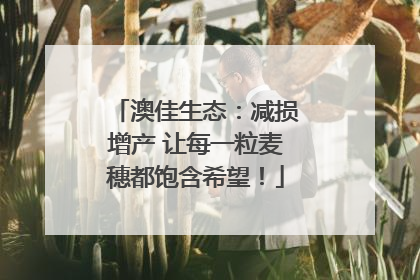 澳佳生态：减损增产 让每一粒麦穗都饱含希望！