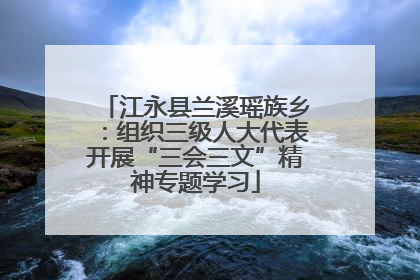 江永县兰溪瑶族乡：组织三级人大代表开展“三会三文”精神专题学习