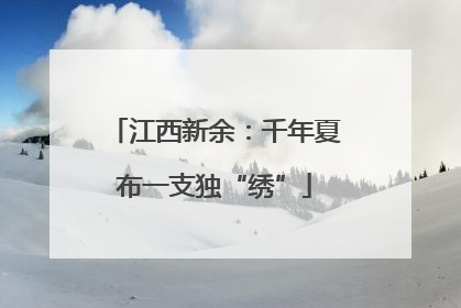 江西新余：千年夏布一支独“绣”