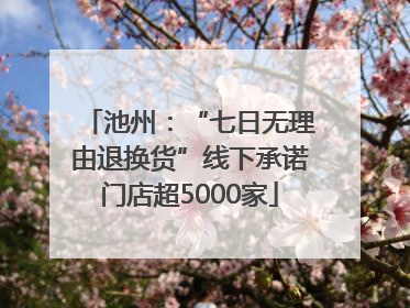 池州：“七日无理由退换货”线下承诺门店超5000家