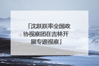 沈跃跃率全国政协视察团在吉林开展专题视察