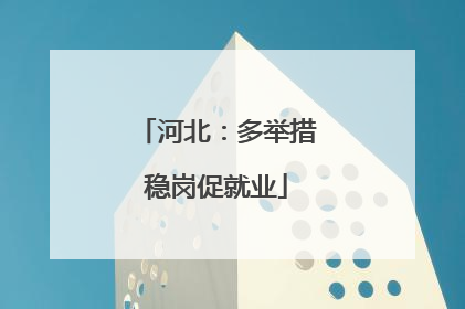 河北：多举措稳岗促就业
