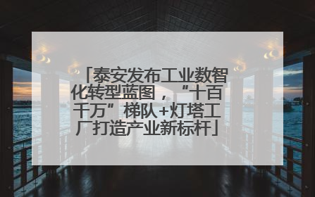 泰安发布工业数智化转型蓝图，“十百千万”梯队+灯塔工厂打造产业新标杆
