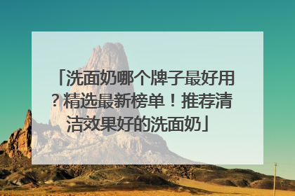 洗面奶哪个牌子最好用？精选最新榜单！推荐清洁效果好的洗面奶