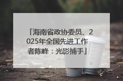 海南省政协委员、2025年全国先进工作者陈峰：光影捕手