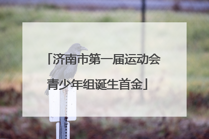 济南市第一届运动会青少年组诞生首金