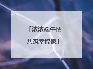 浓浓端午情 共筑幸福家