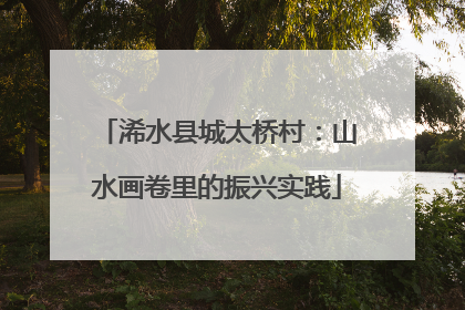 浠水县城太桥村：山水画卷里的振兴实践