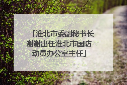 淮北市委副秘书长谢谢出任淮北市国防动员办公室主任