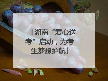 湖南“爱心送考”启动，为考生梦想护航