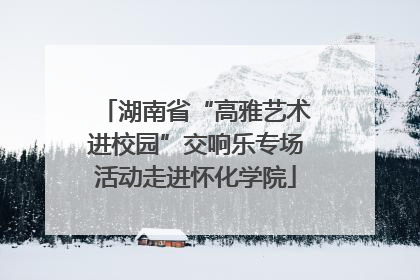 湖南省“高雅艺术进校园”交响乐专场活动走进怀化学院
