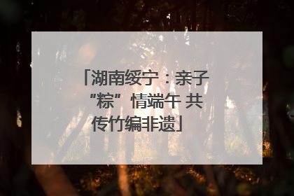 湖南绥宁：亲子“粽”情端午 共传竹编非遗