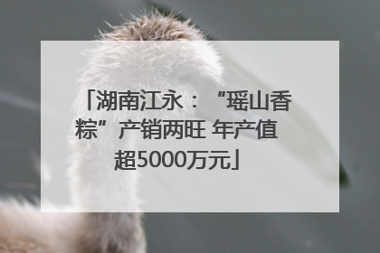 湖南江永：“瑶山香粽”产销两旺 年产值超5000万元