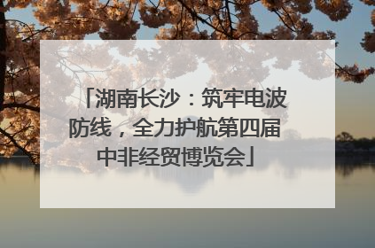 湖南长沙：筑牢电波防线，全力护航第四届中非经贸博览会