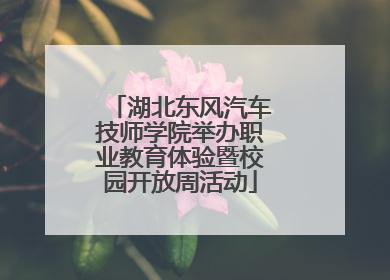 湖北东风汽车技师学院举办职业教育体验暨校园开放周活动