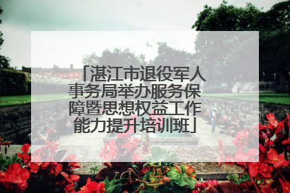湛江市退役军人事务局举办服务保障暨思想权益工作能力提升培训班