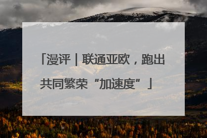 漫评｜联通亚欧，跑出共同繁荣“加速度”