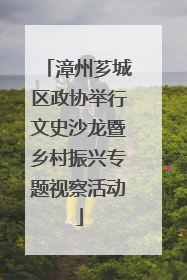 漳州芗城区政协举行文史沙龙暨乡村振兴专题视察活动