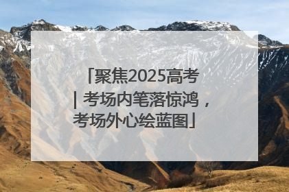 聚焦2025高考｜考场内笔落惊鸿，考场外心绘蓝图