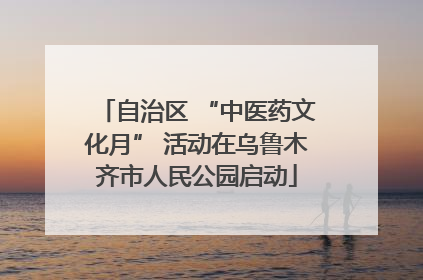 自治区 “中医药文化月” 活动在乌鲁木齐市人民公园启动
