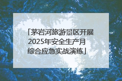 茅岩河旅游景区开展2025年安全生产月综合应急实战演练