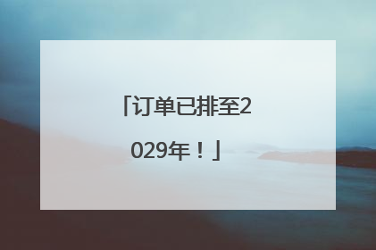 订单已排至2029年！