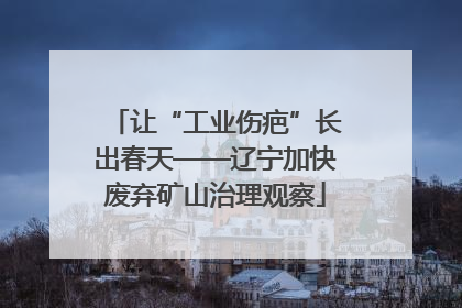 让“工业伤疤”长出春天——辽宁加快废弃矿山治理观察