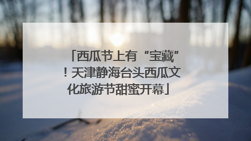 西瓜节上有“宝藏”！天津静海台头西瓜文化旅游节甜蜜开幕