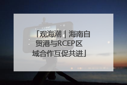 观海潮｜海南自贸港与RCEP区域合作互促共进