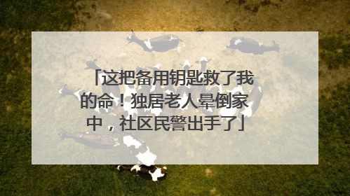 这把备用钥匙救了我的命！独居老人晕倒家中，社区民警出手了